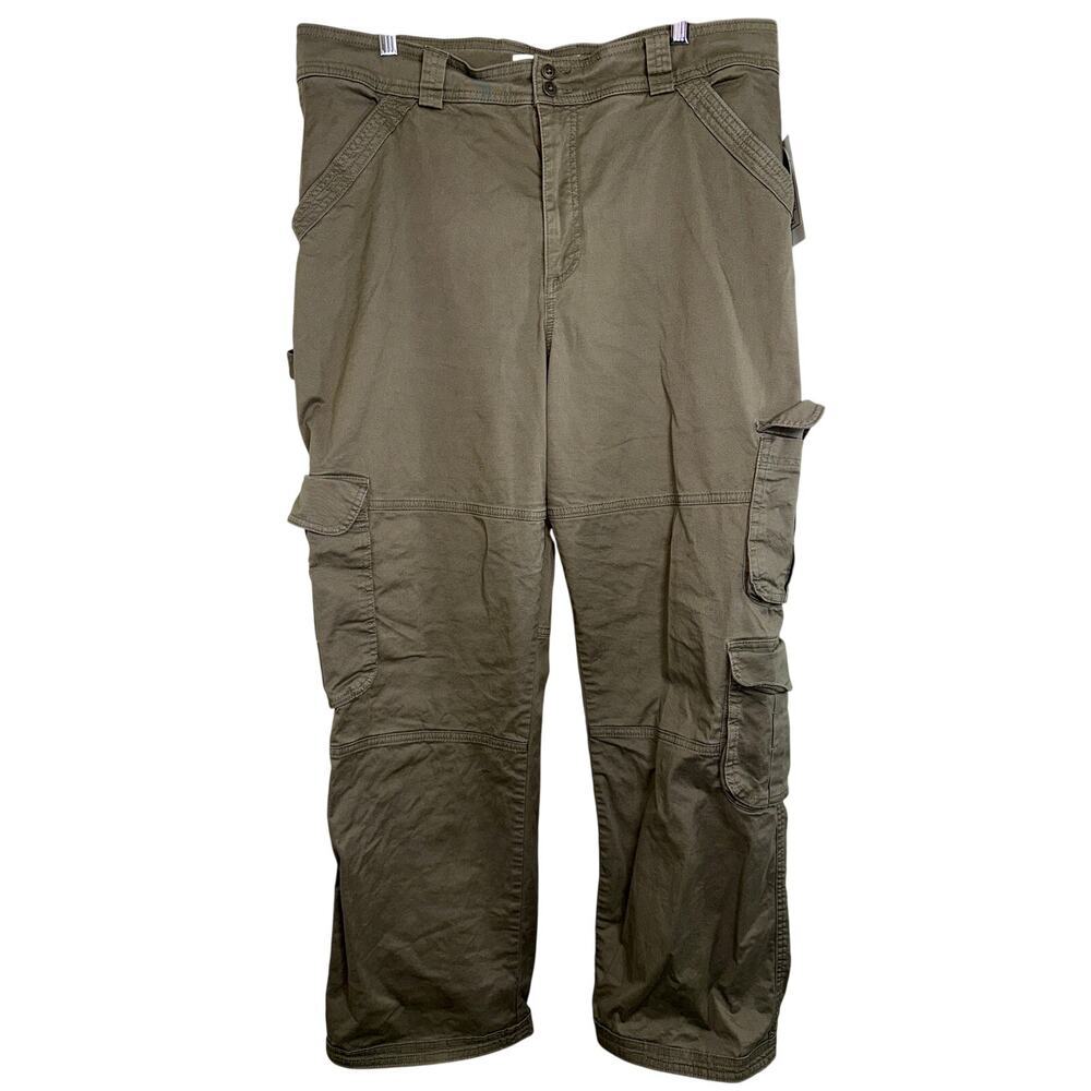 Abercrombie & Fitch Curve Love Khaki Brown Utility Vintage Cargo Pants Sz 33 16